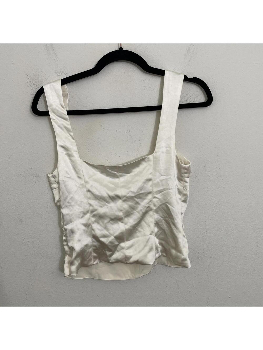 Revolve Pammi Top Runaway The Labe satin Ivory size S $85msrp - Picture 9 of 9
